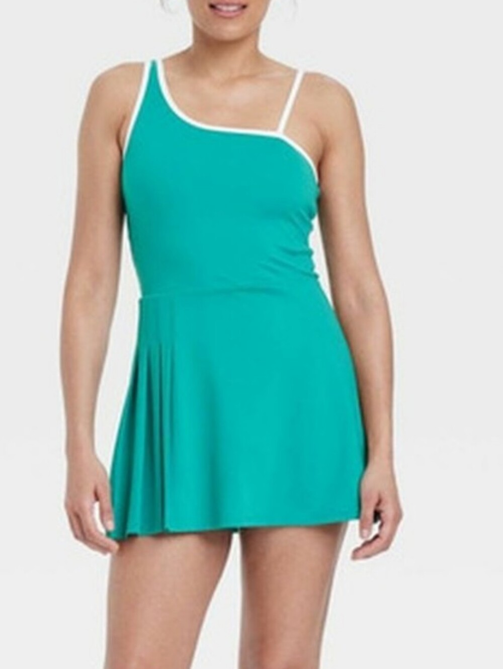 NWT All in Motion Green One Shoulder Asymmetrical Mini Active Dress Size XXL